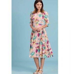 NEW Emily & Fin Louisa Pretty in Pink Floral Spring Dress Small